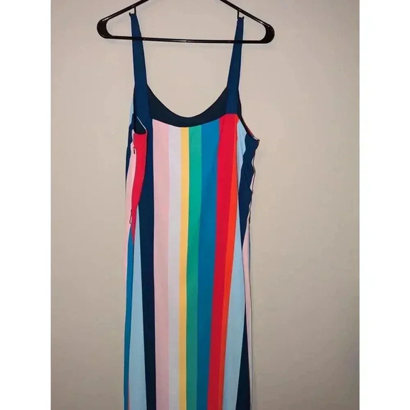 Tommy Hilfiger Sleeveless Dress Womens Size L Multicolor Stripes - Picture 5 of 8